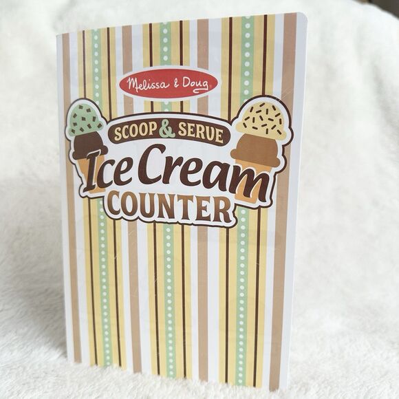 Melissa And Doug Ice Cream Counter Menu Only Replacement Toy Scoop And Serve - Picture 1 of 5